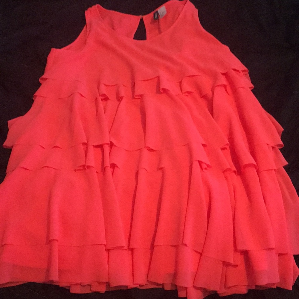 Coral keyhole dress